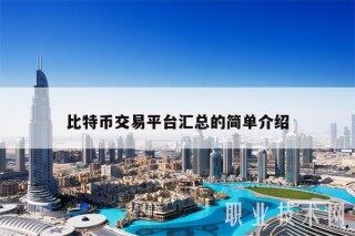 比特币交易平台汇总的简单介绍