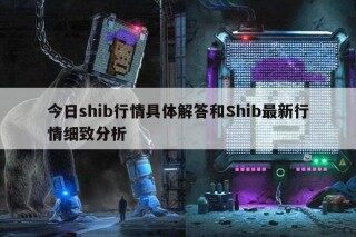今日shib行情具体解答和Shib最新行情细致分析